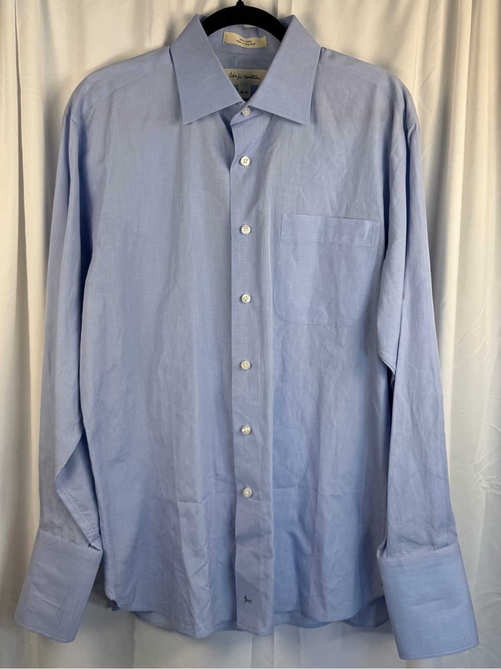 John W. Nordstrom Men’s 16-33 Cotton French Cuff Dress Shirt